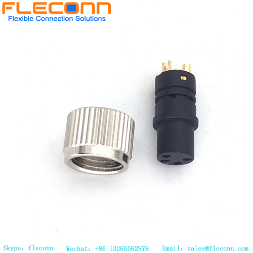 M8 4 Pos Female Molded Socket