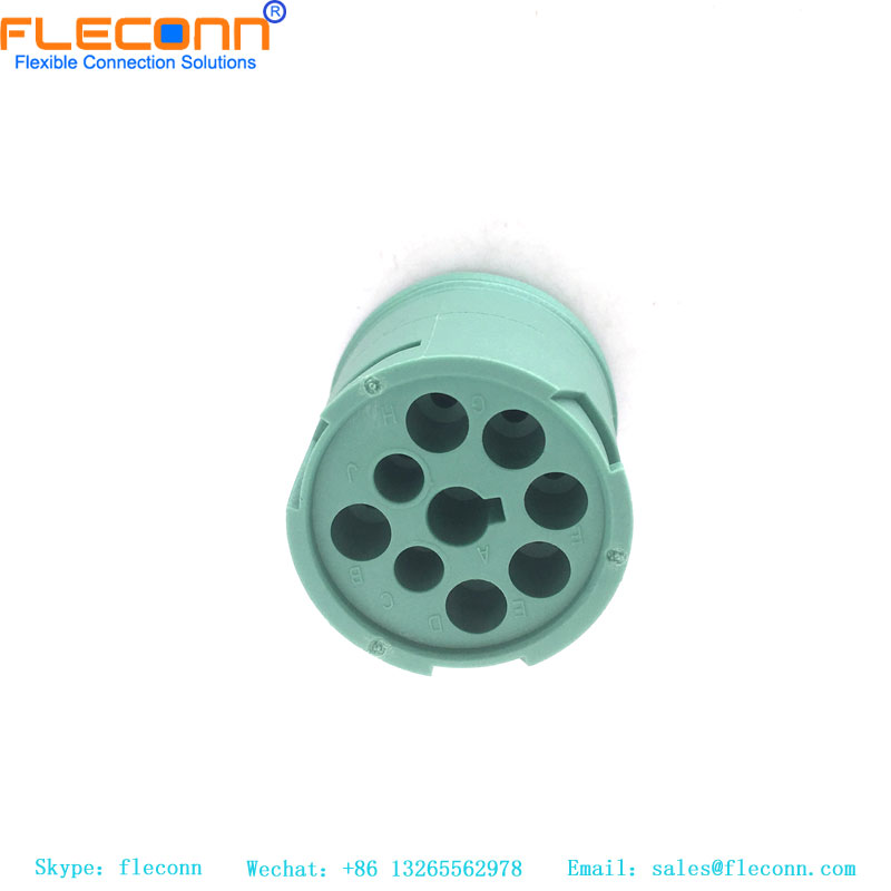 Deutsch HD14-9-1939P-P080 9-Position Receptacle, Male, In Line, Threaded Rear