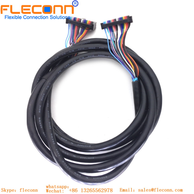 2.54mm Pitch FC 6P 8P 10P 14P 16P 20P 24P 26P 30P 34P 40P Pin IDC Female Cable 28AWG