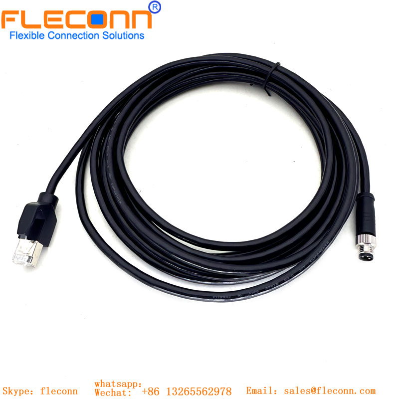 M8 3 Pin Male To RJ45 Cable
