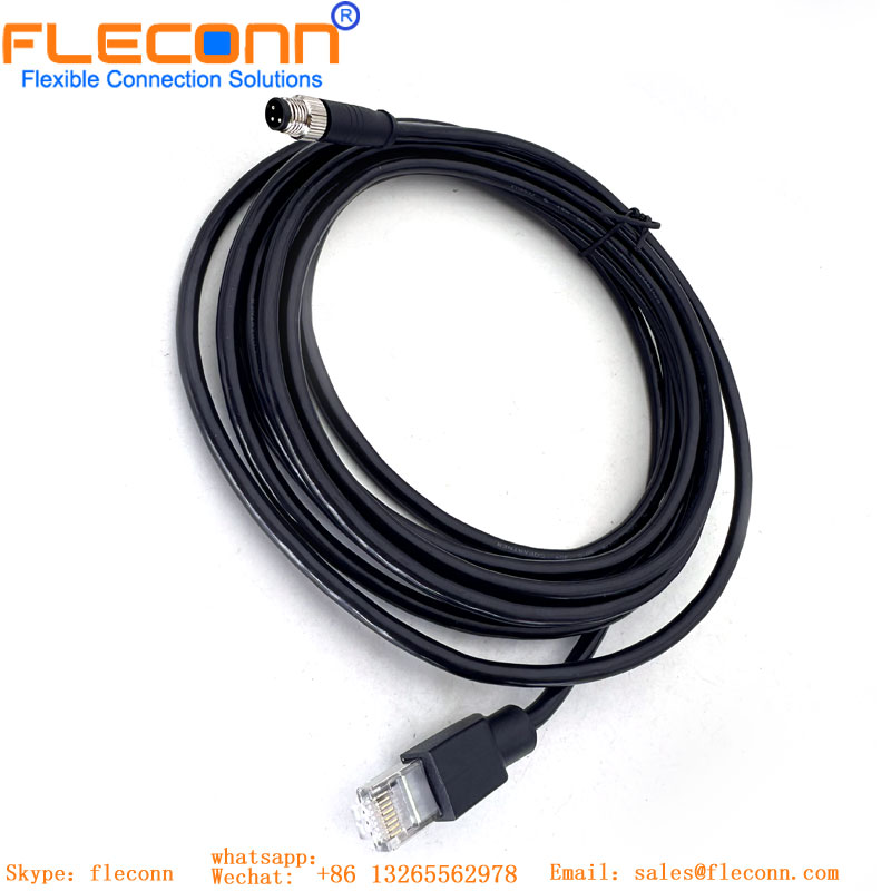 M8 3 Pin Male To RJ45 Cable
