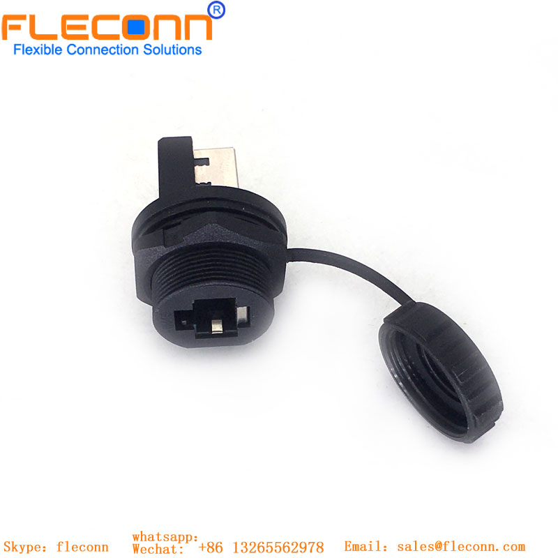 Waterproof RJ45 Panel Mount Socket