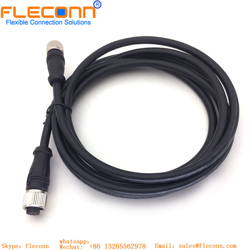 M12 8 Pole A-coded Straight Female Cabe