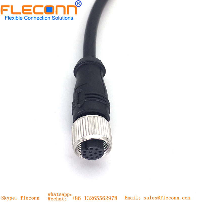 M12 12 Pin A-coded Connector Cable