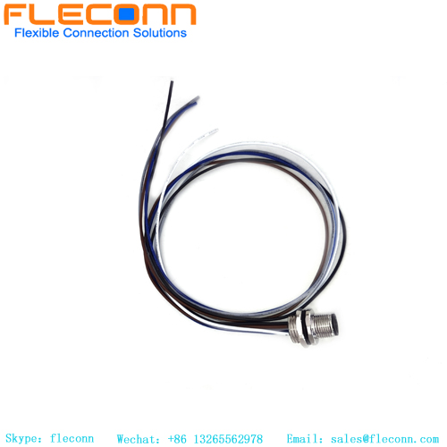 M12 5 Pin Male Panel Mount Connector With Cable