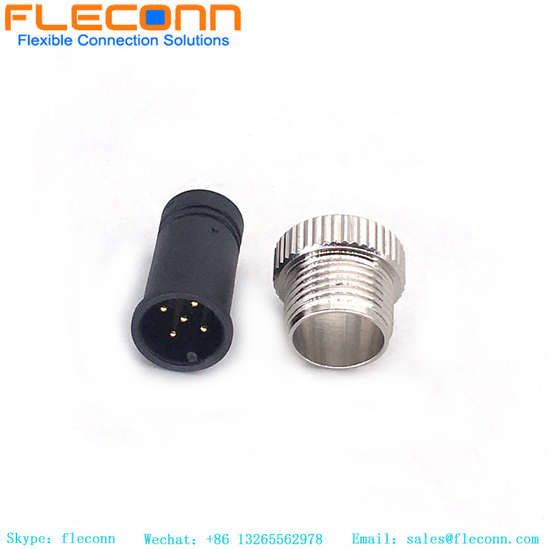 M12 A-Coded 5 Pin Overmolded Connector