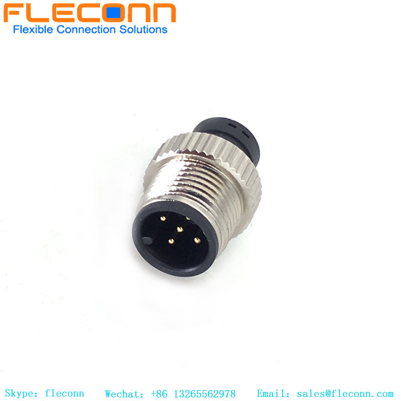 M12 5 Pin A-Coded Molded Cable Connector