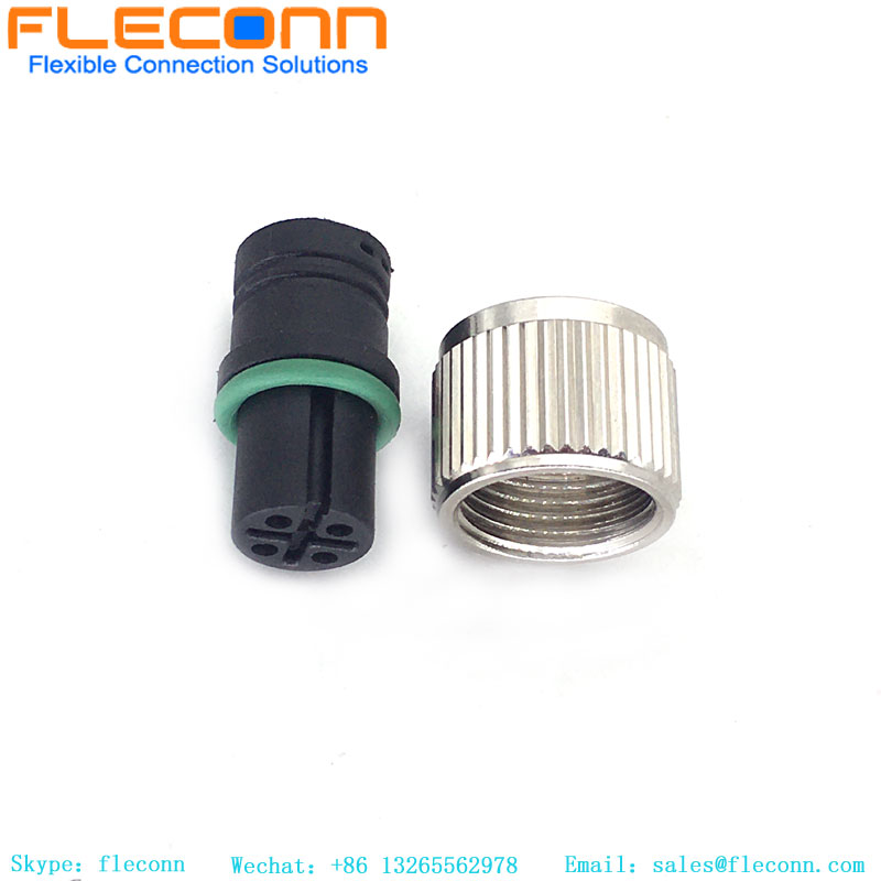 M12 5 Pin A-Coded Molded Cable Connector