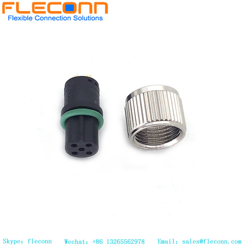 M12 B-Coded Molded Cable Connector