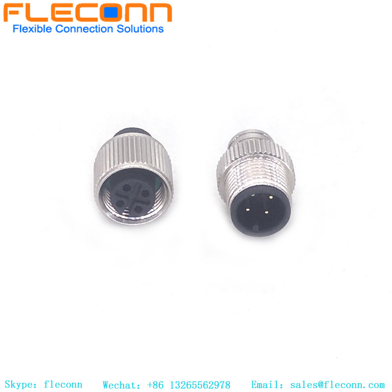 M12 4 Pin A-Coded Shield Molded Connector